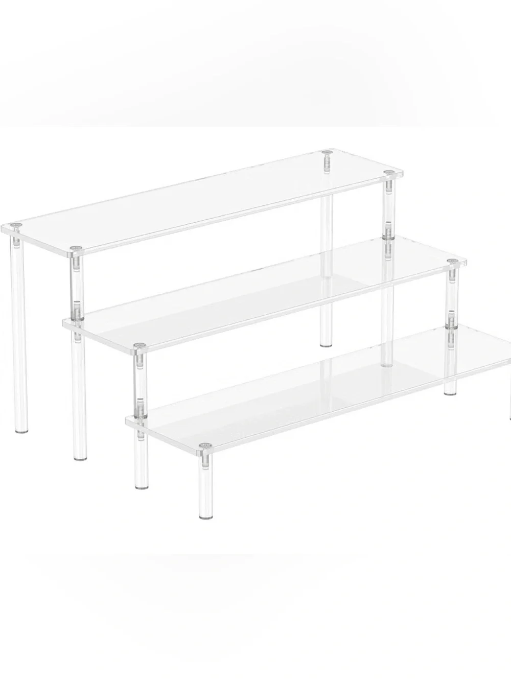 NWT Clear 3-Tier Acrylic Display Riser - Home Storage & Organization, Set of 2